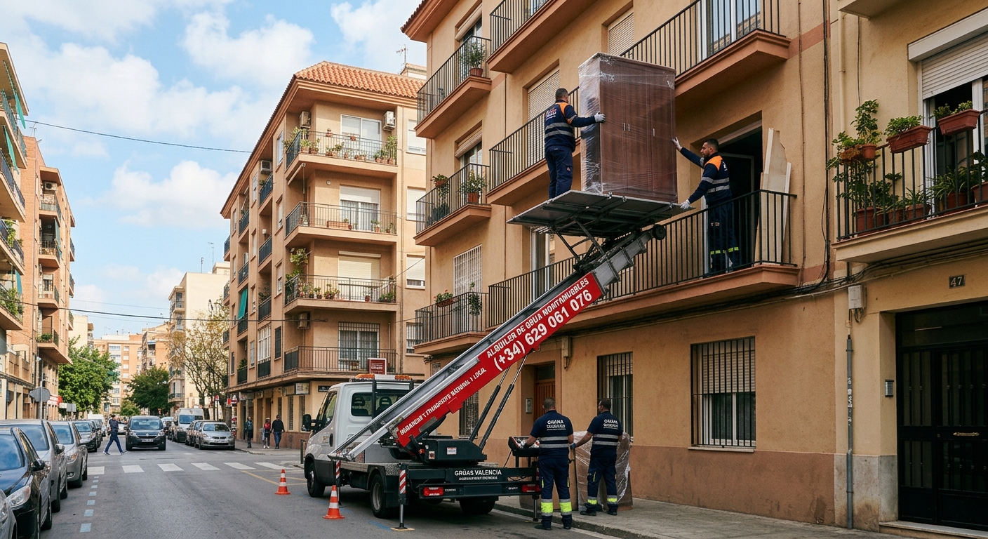 Alquiler de grúa montamuebles Alquiler de grúa montamuebles